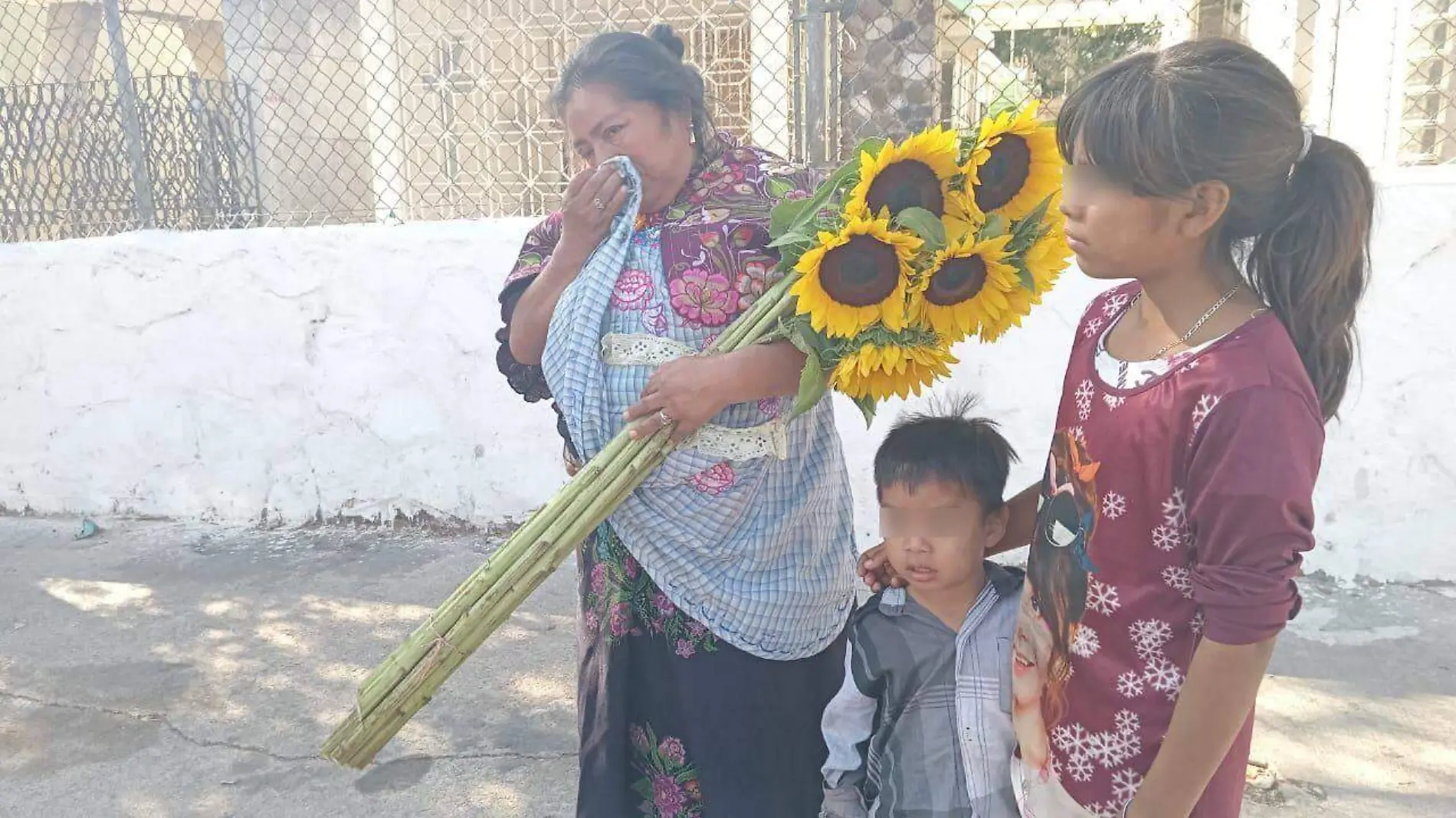 Vendedora ambulante indígena